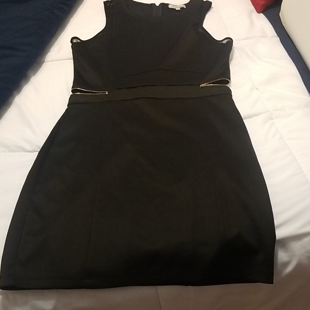 Zippered black dress